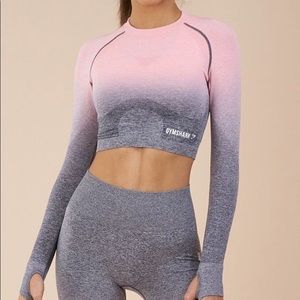 Gym Shark Ombré Seamless Leggings and Top Set
